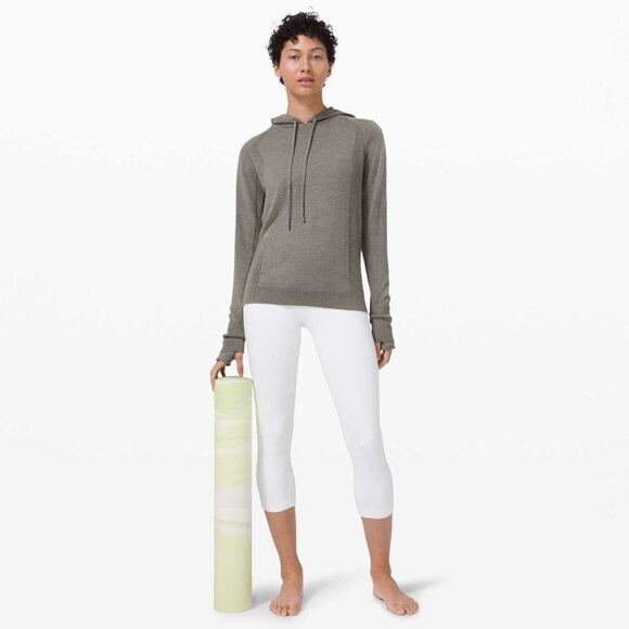 lululemon Grey Sage Sit In Lotus Hoodie Sweater size 4 - Picture 3 of 13